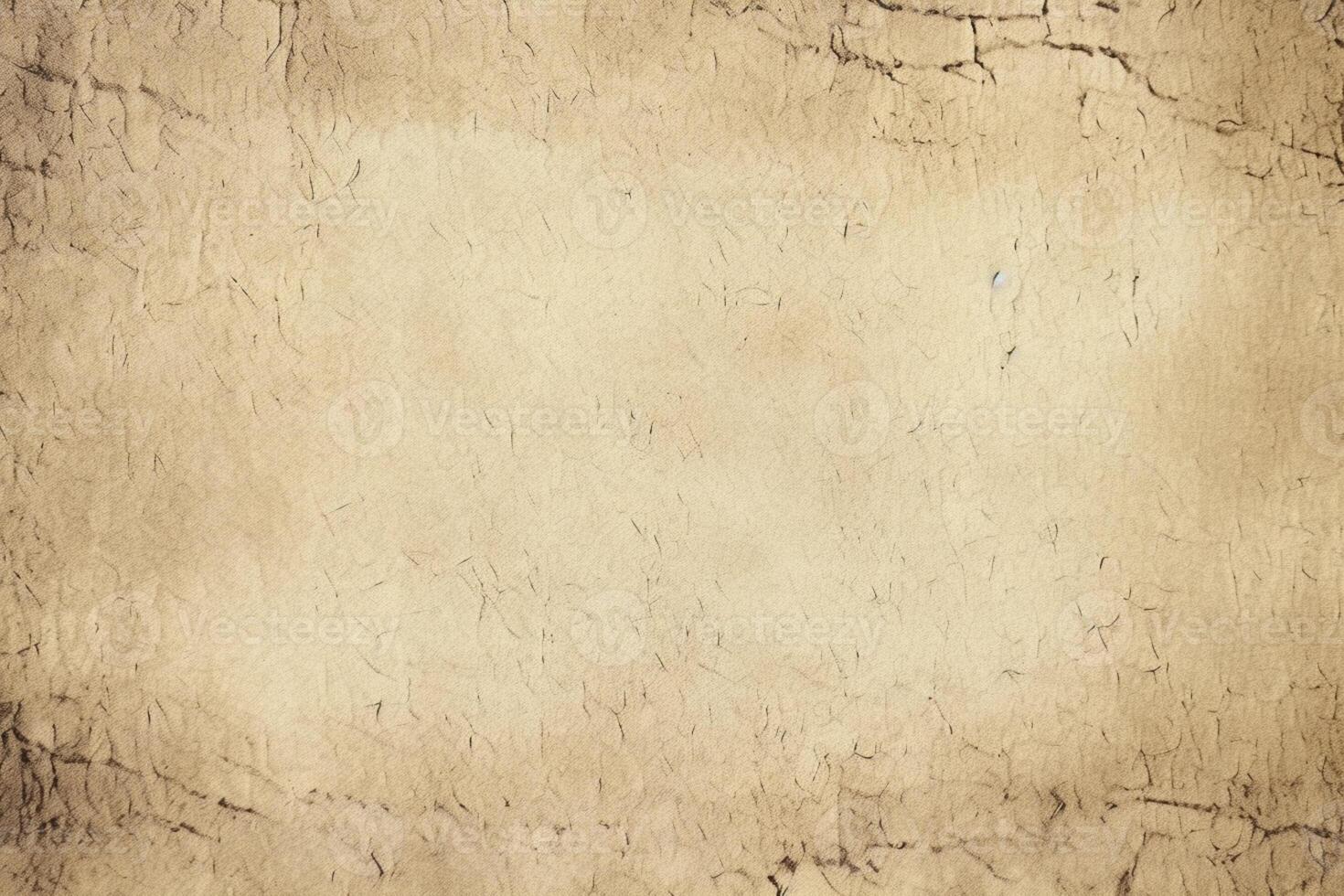 Faded paper texture with textured surface and worn, darkened edges. AI ...