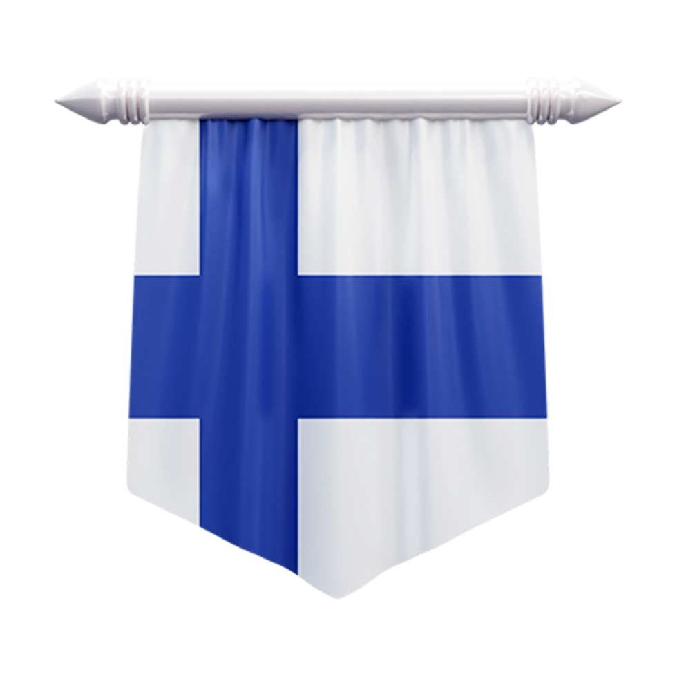 Finnland National Flagge einstellen Illustration oder 3d realistisch Finnland winken Land Flagge einstellen Symbol png