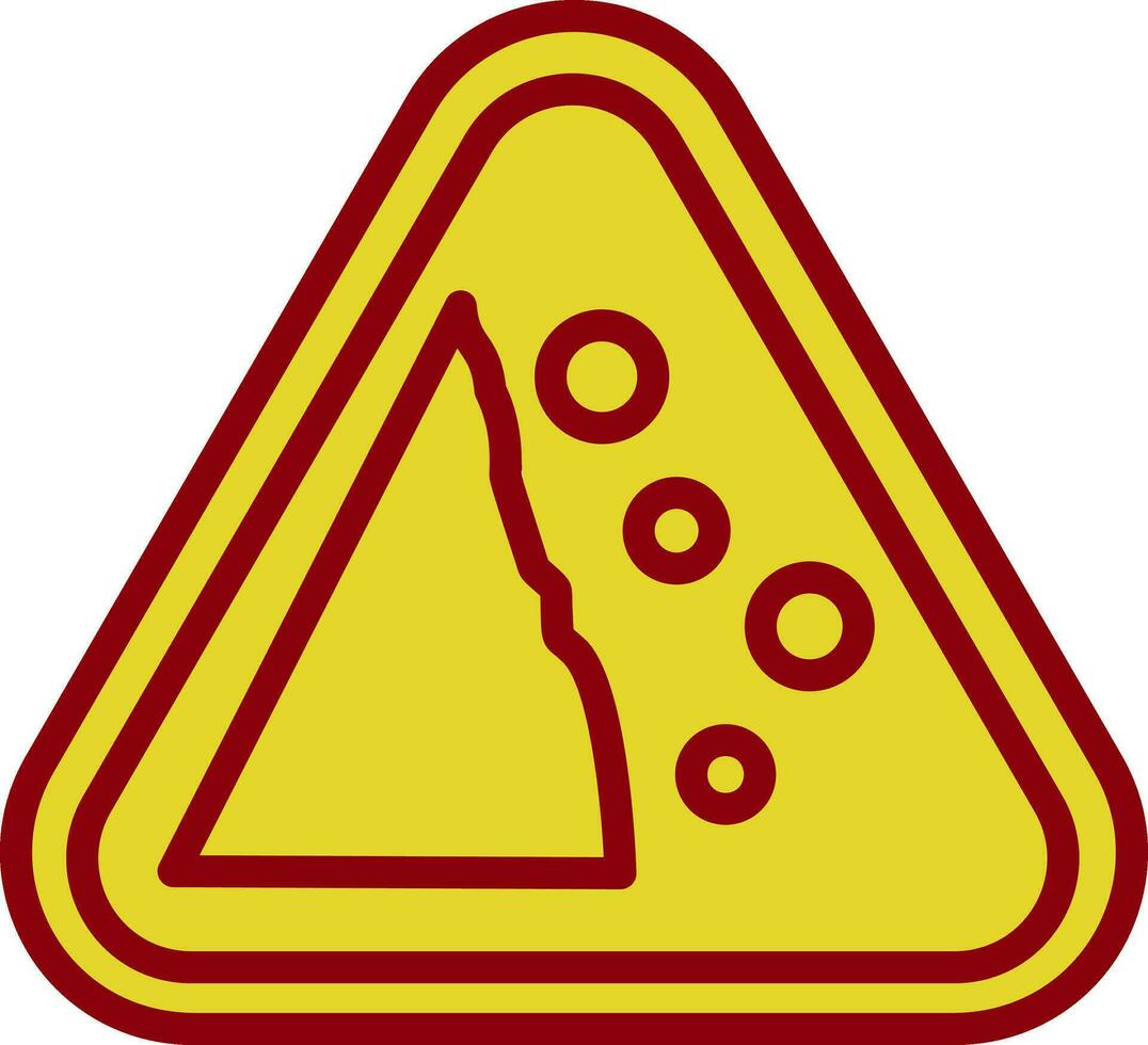 Falling Rocks Vector Icon Design