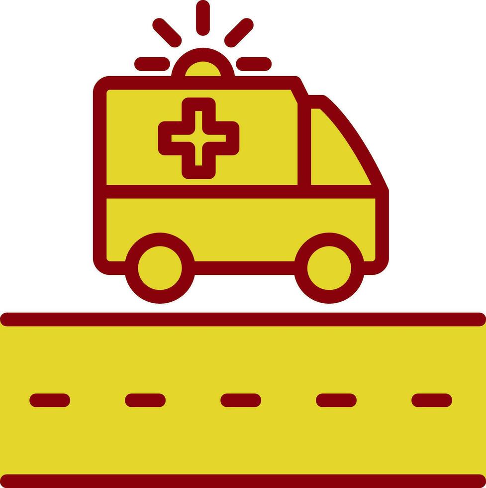 Ambulance Lane Vector Icon Design