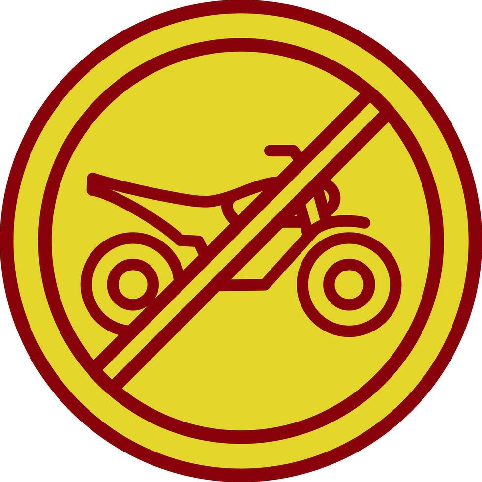 No Bike Vector Icon Design