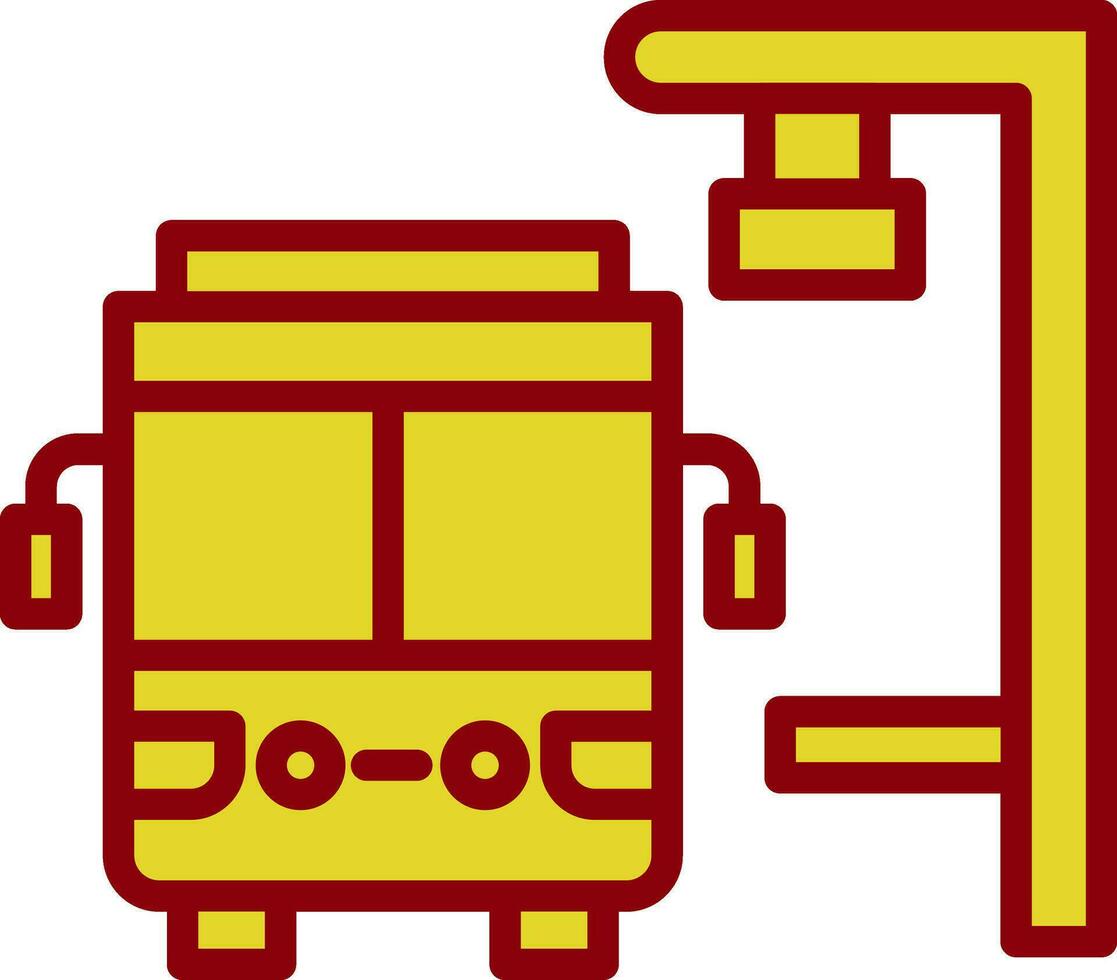 Bus Stop Vector Icon Design