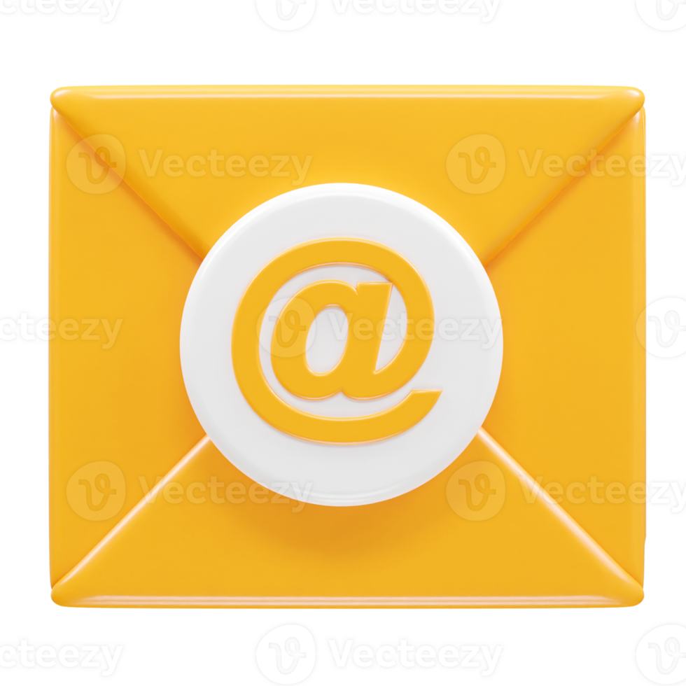 Email icon 3d element illustration png
