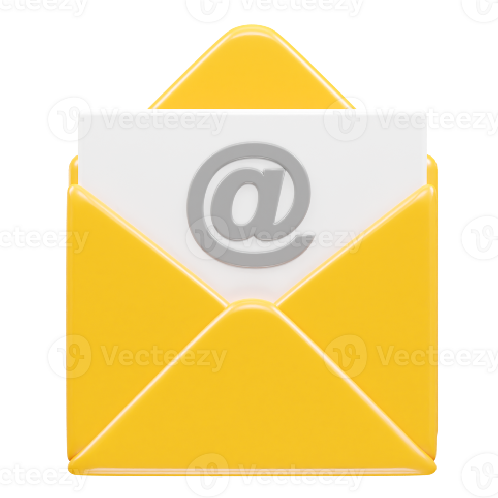 email icône 3d élément illustration png