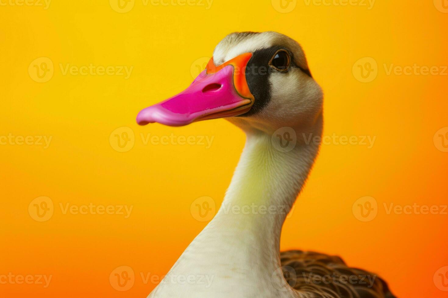 Goose colorful. Generate Ai photo