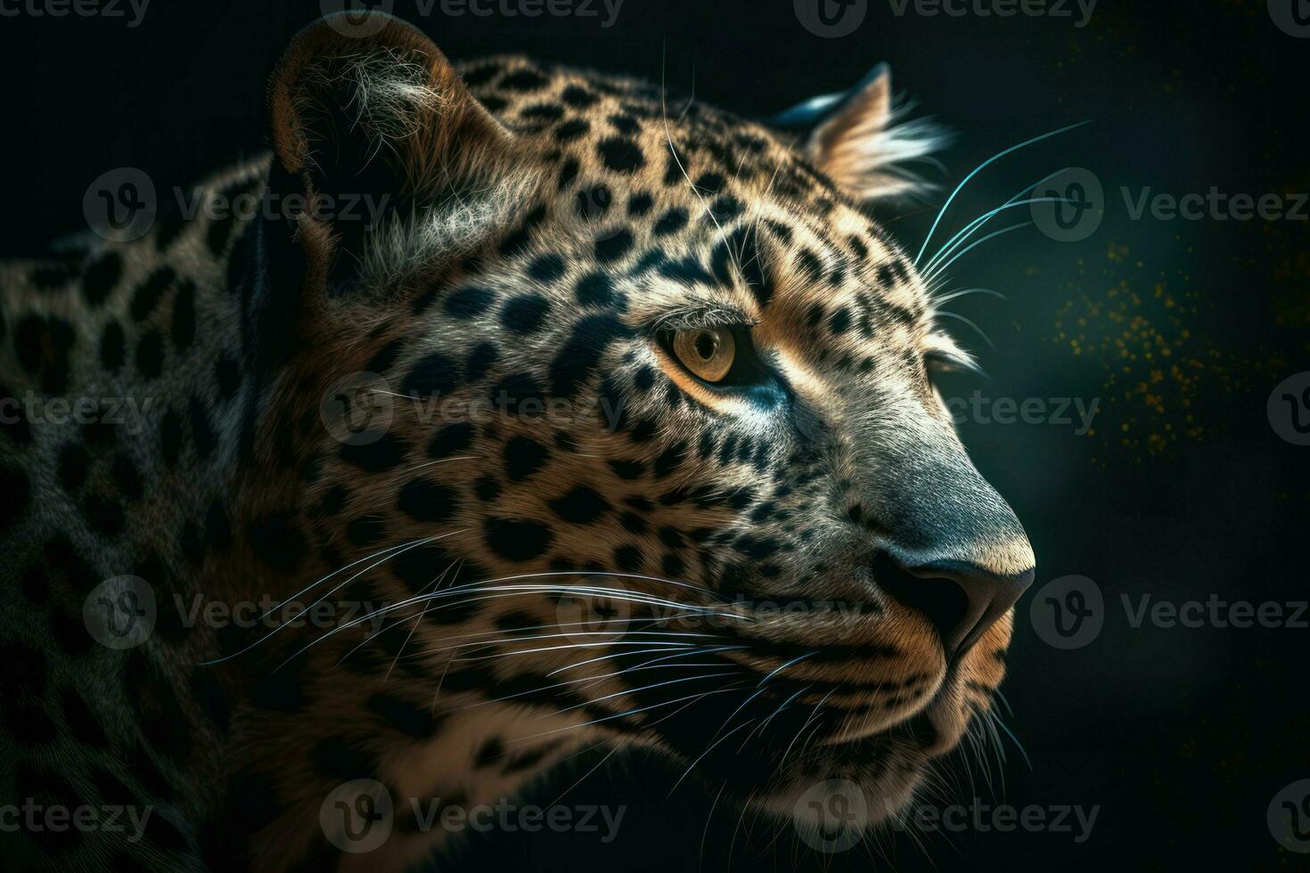Leopard head wild. Generate Ai photo
