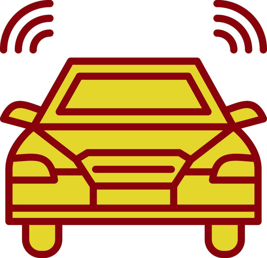 Autonomous car Vector Icon Design