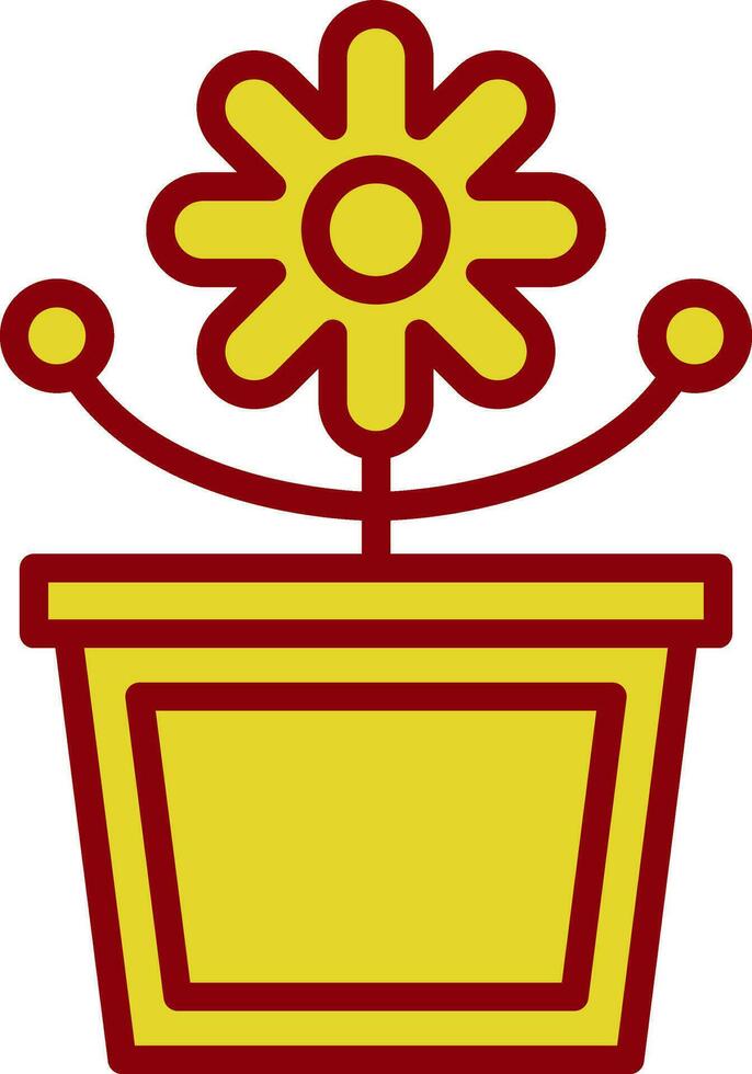 Flower Pot Vector Icon Design