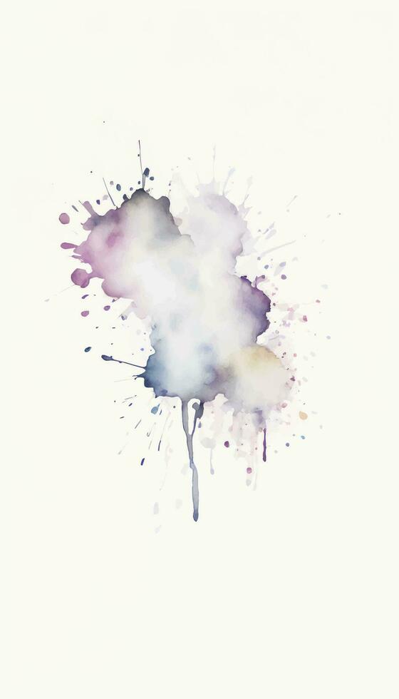 Soft watercolor splash stain background vector