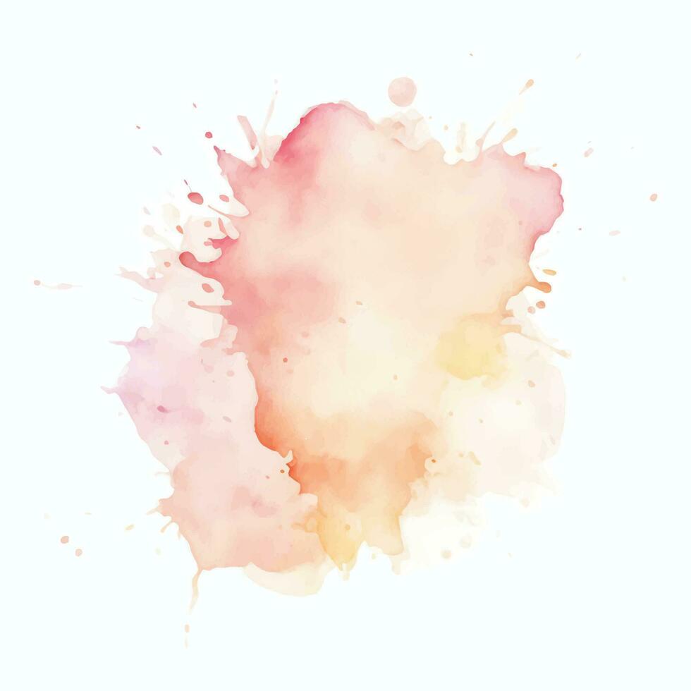 Soft watercolor splash stain background vector