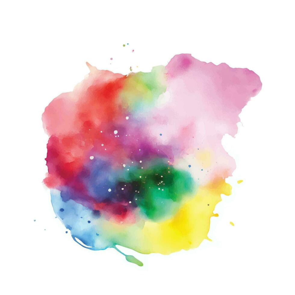 Soft watercolor splash stain background vector