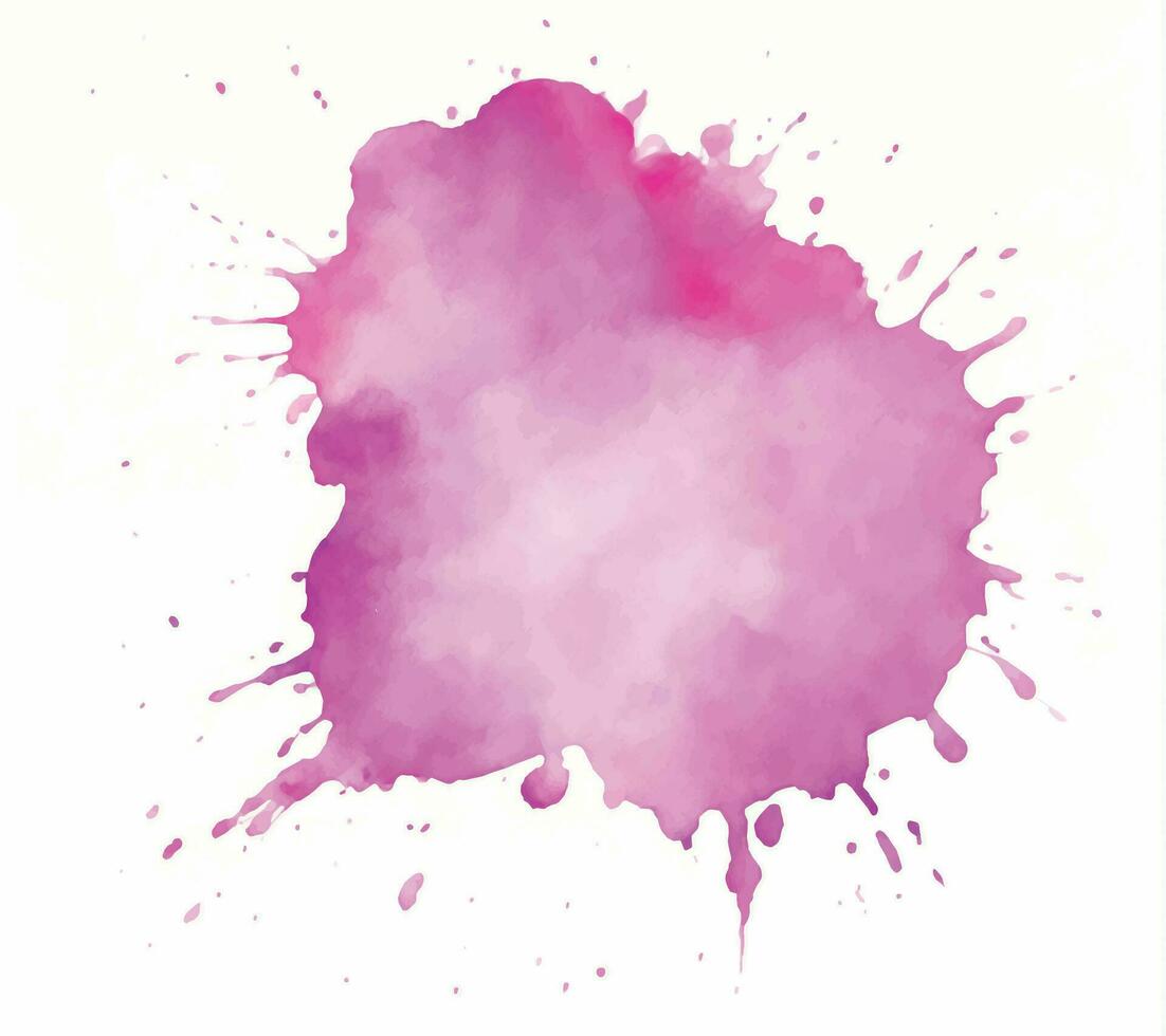 Soft watercolor splash stain background vector
