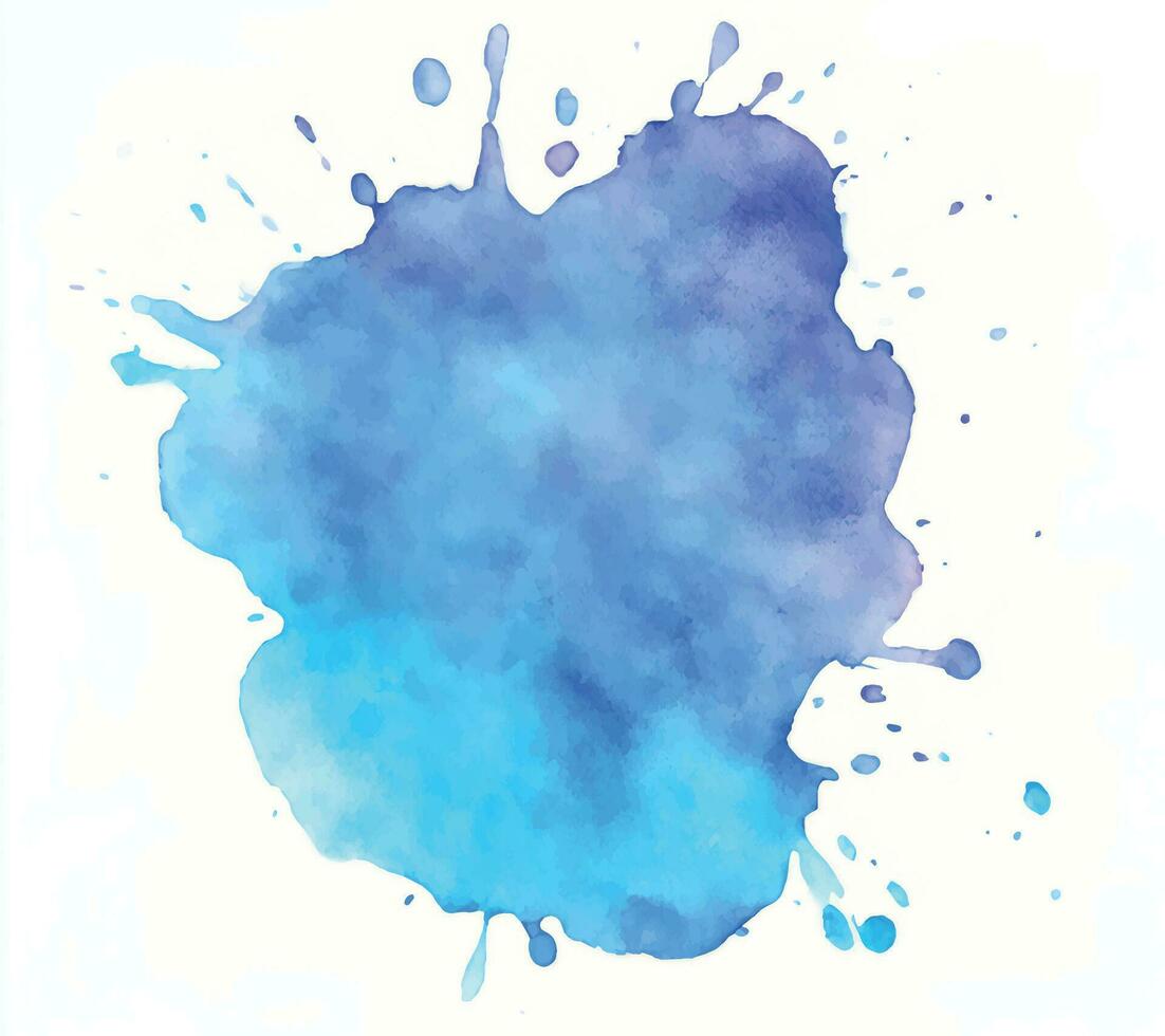 Soft watercolor splash stain background vector