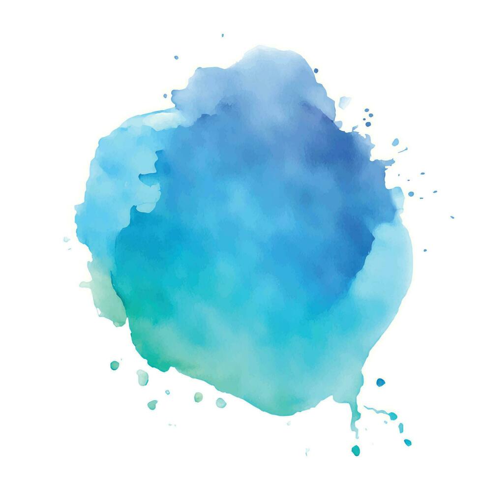 Soft watercolor splash stain background vector