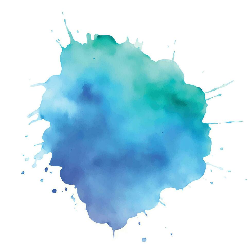 Soft watercolor splash stain background vector