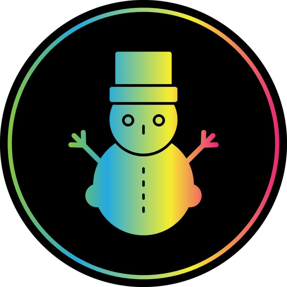 Snowman Vector Icon Design