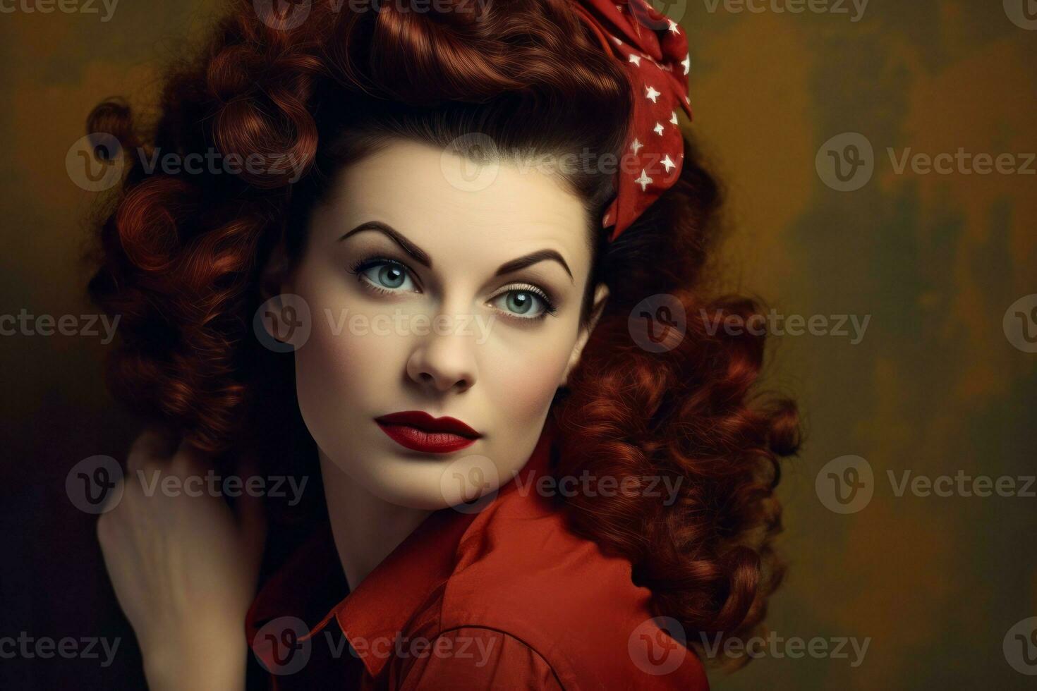 Pinup model photo fashion. Generate Ai