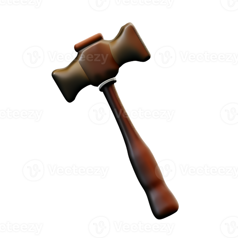 hammer 3d rendering icon illustration png