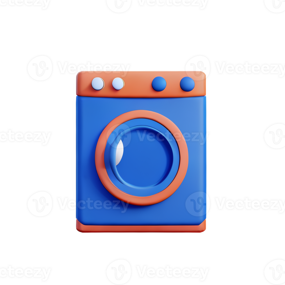 laundry 3d rendering icon illustration png