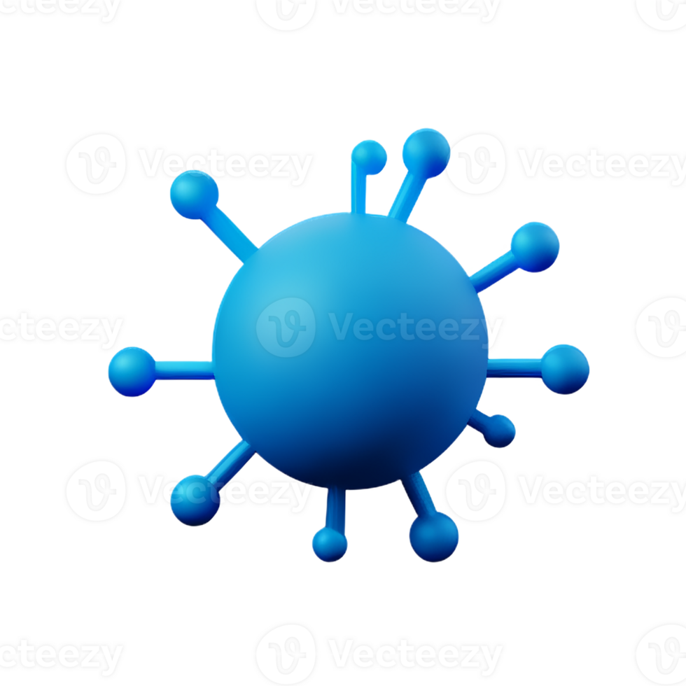 virus 3d le rendu icône illustration png