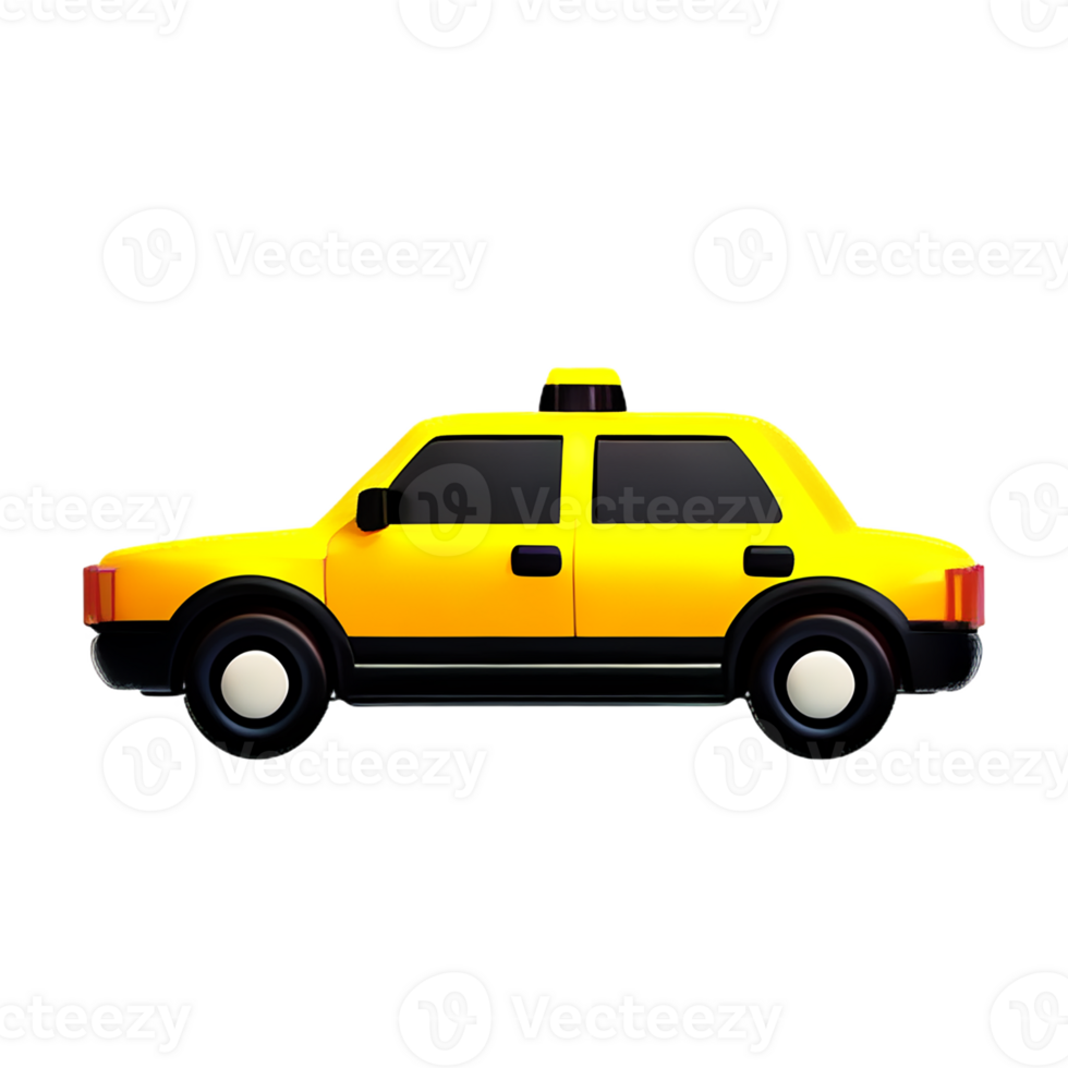 taxi 3d rendering icon illustration png