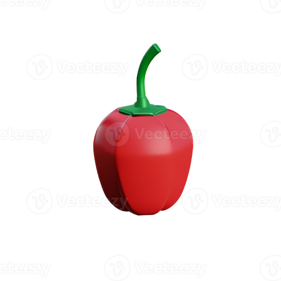 Pimenta 3d Renderização ícone ilustração png