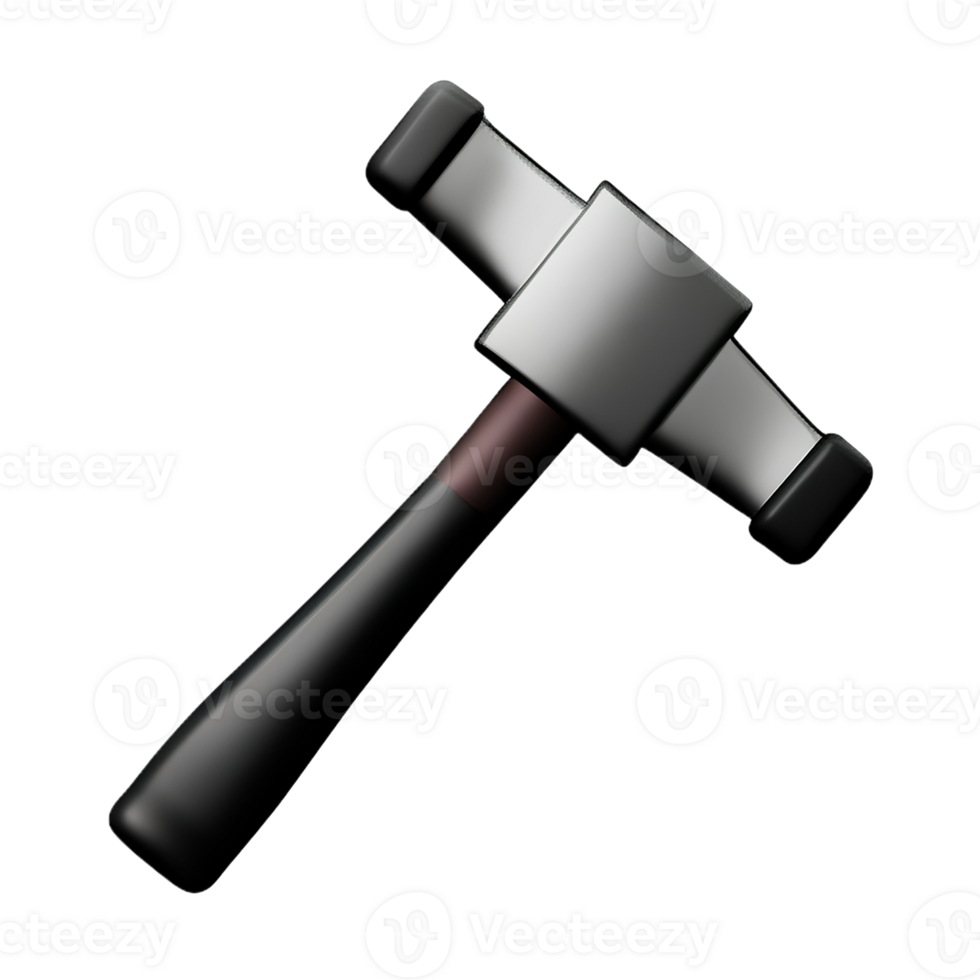 hammer 3d rendering icon illustration png