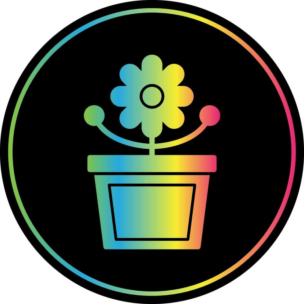 Flower Pot Vector Icon Design