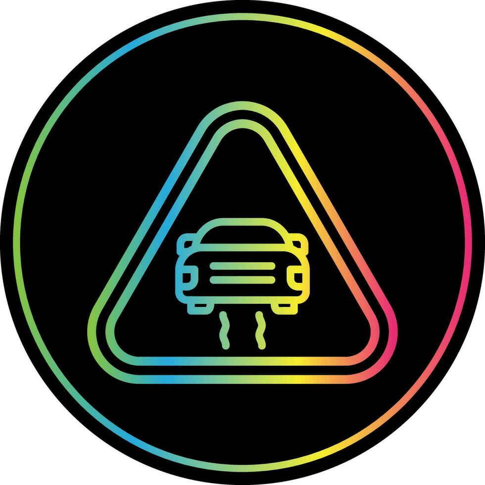 Slippery Road Vector Icon Design