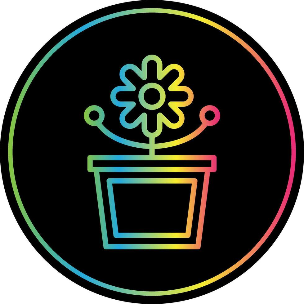 Flower Pot Vector Icon Design