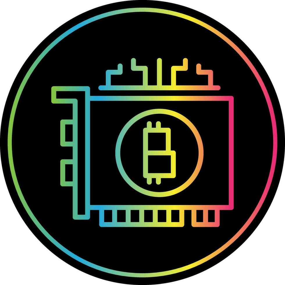 Bitcoin mining Vector Icon Design