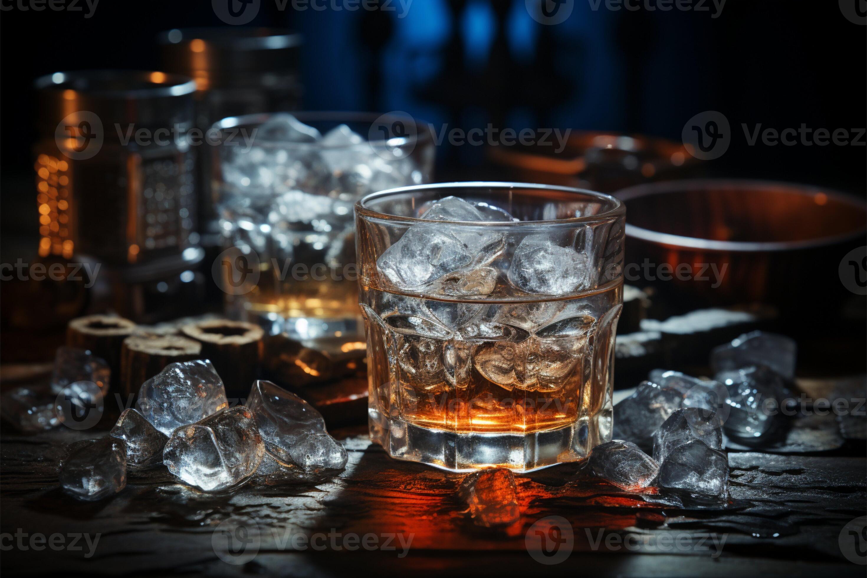 Combination of handcuffs, keys, and ice cold alcohol, by