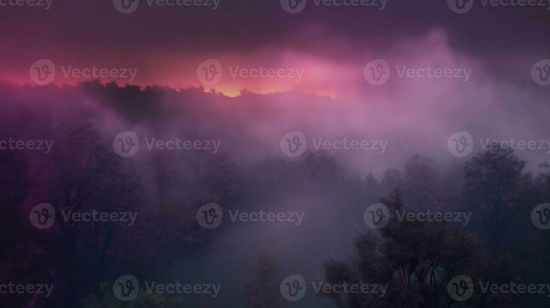 Enchanting Pink, Magenta, and Purple Fog on Dark Hazy Background AI Generated photo