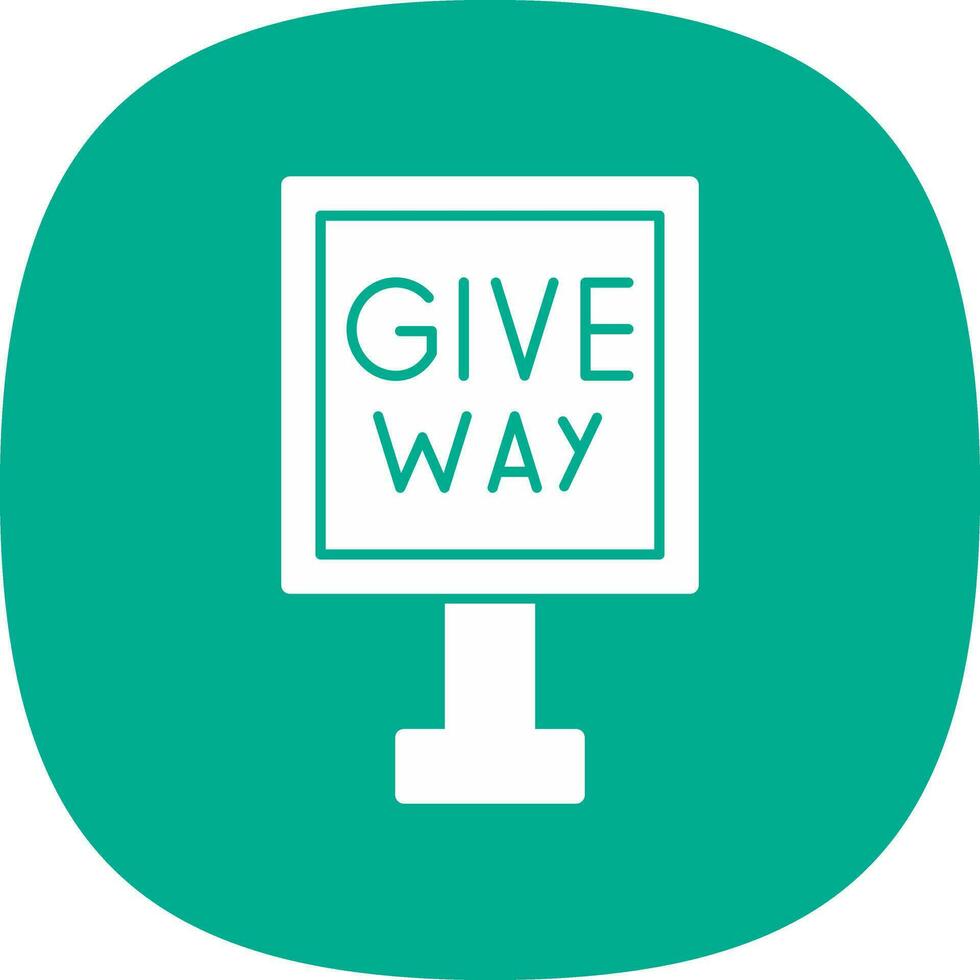Give Way Vector Icon Design