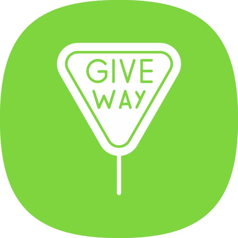 Give Way Vector Icon Design