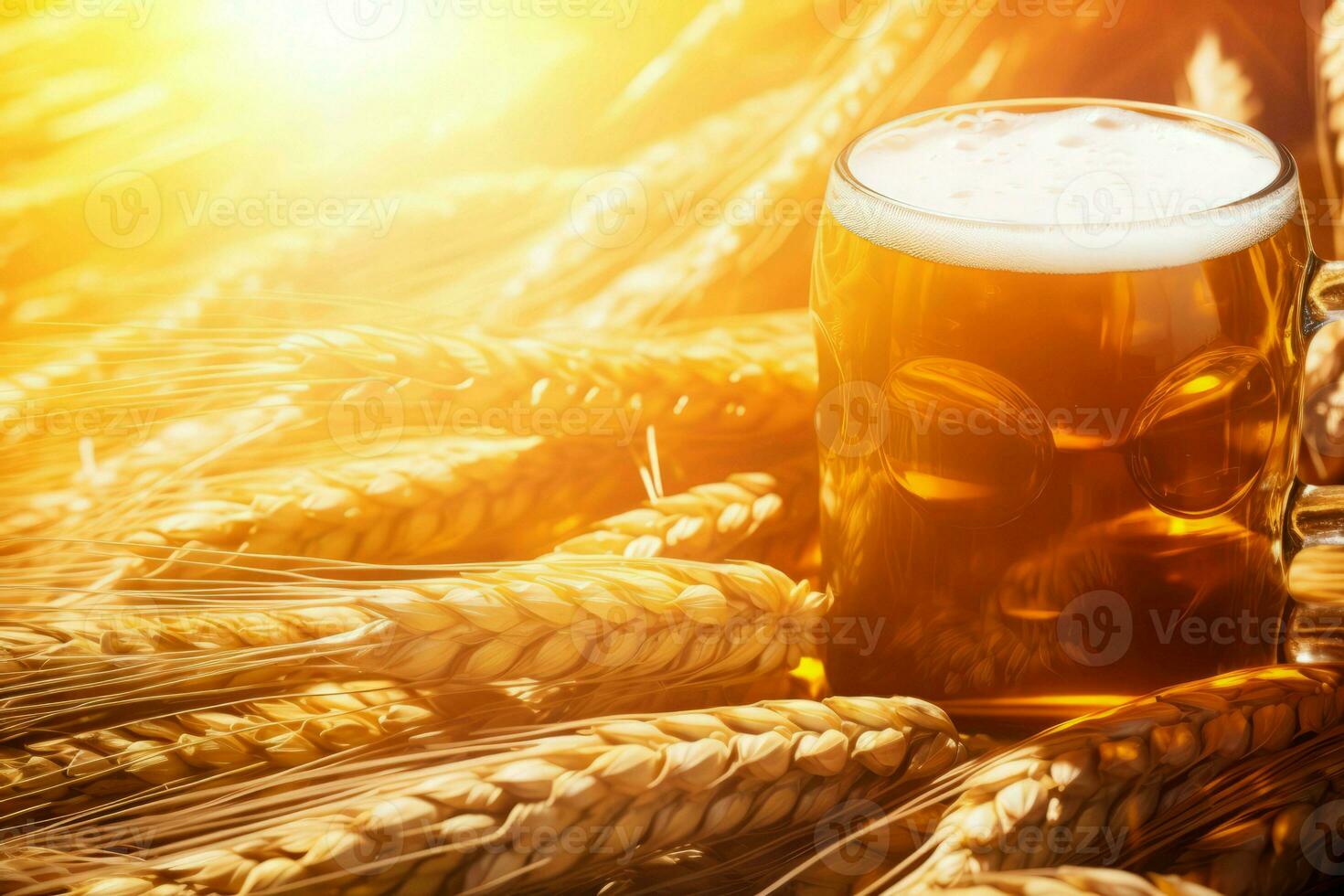 Beer wheat. Generate Ai photo