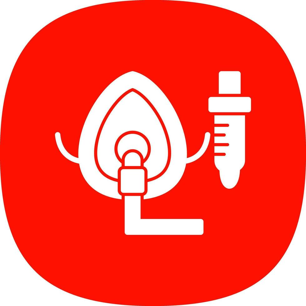 Oxygen Mask Vector Icon Design