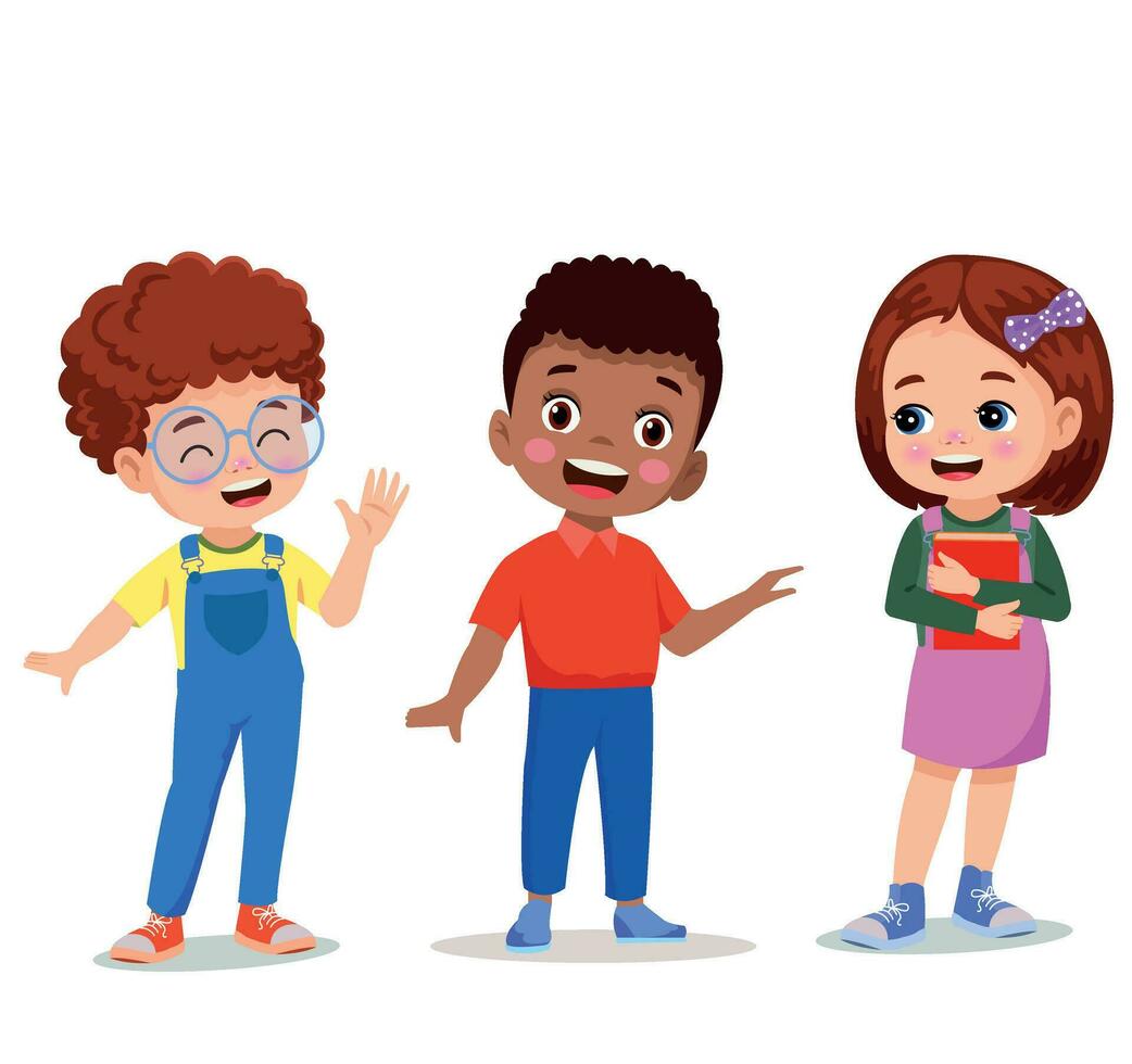 Vector Illustration cute little kids
