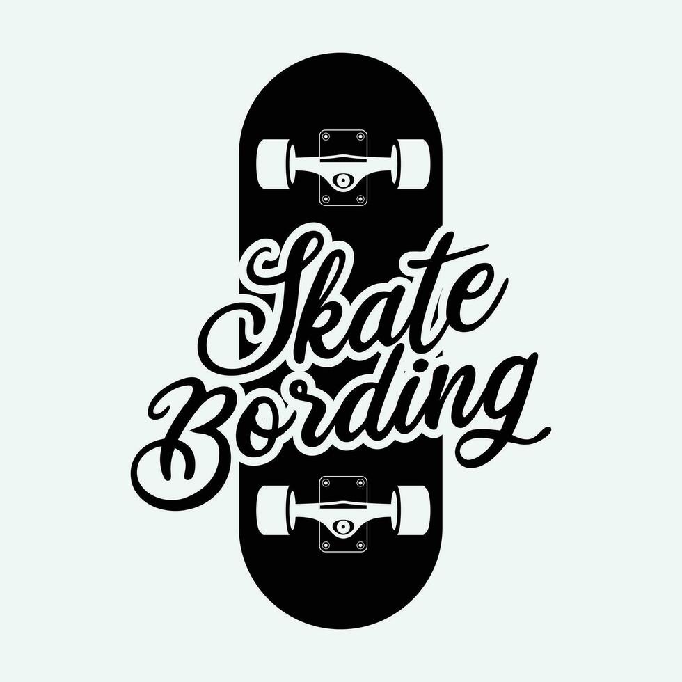 Skateboard Illustration typography for t shirt, poster, logo, sticker, or apparel merchandise vector