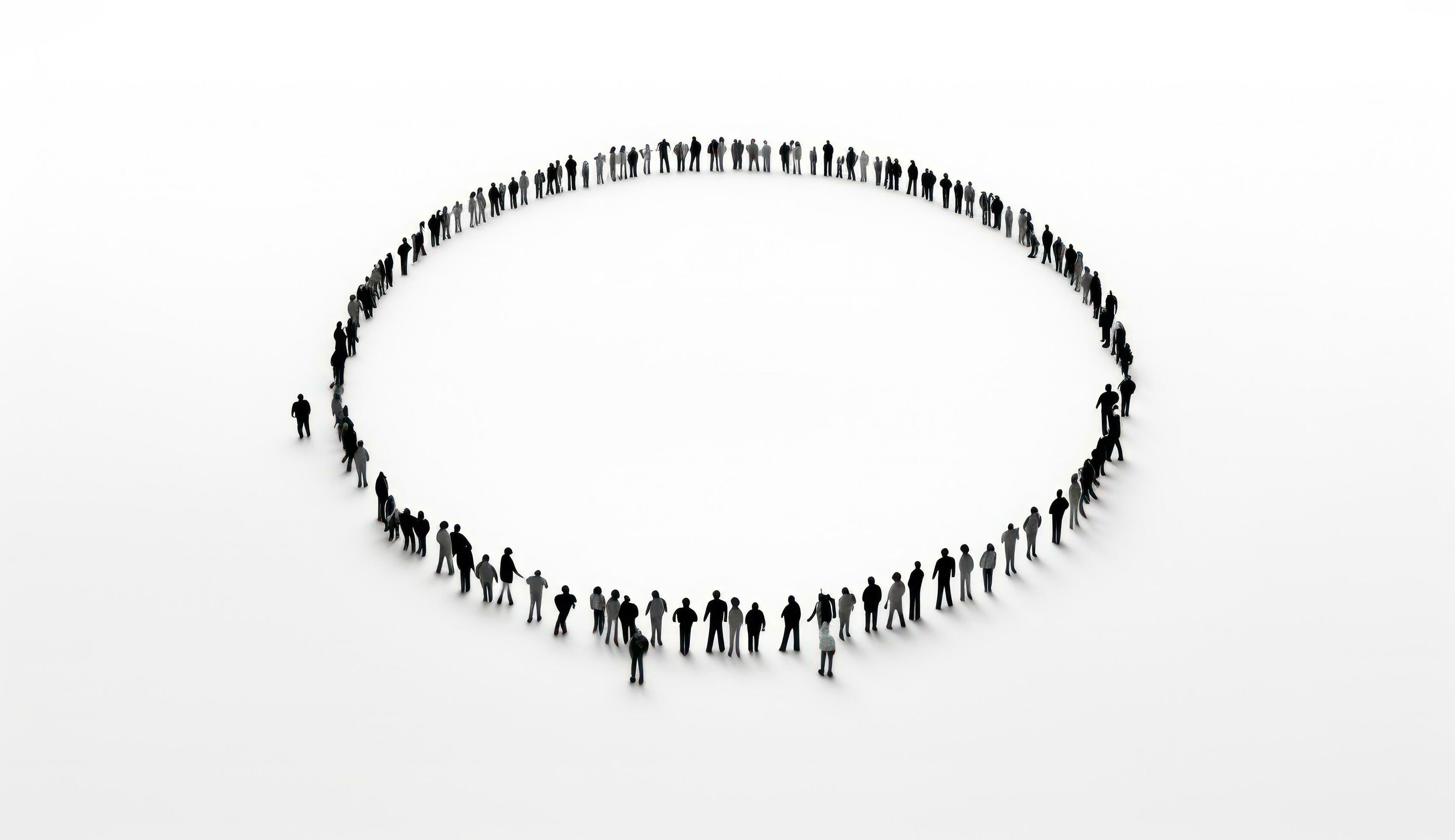 A crowd in the shape of an empty circle 28710533 Stock Photo at Vecteezy