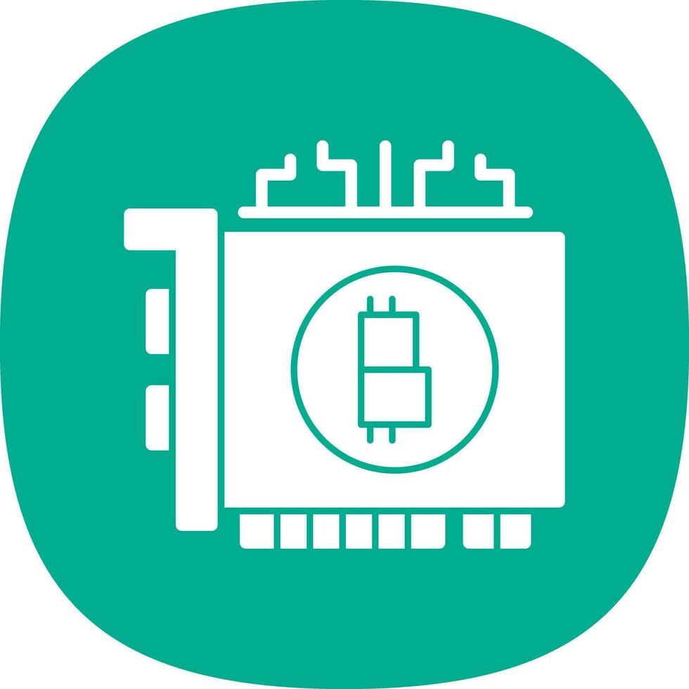 Bitcoin mining Vector Icon Design