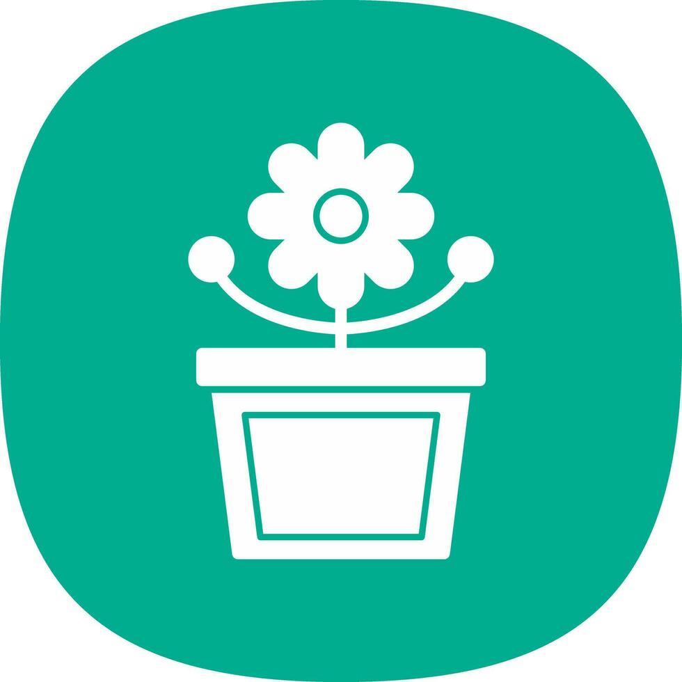 Flower Pot Vector Icon Design