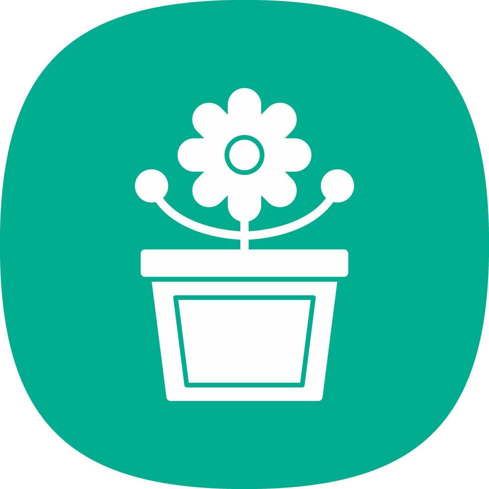 Flower Pot Vector Icon Design