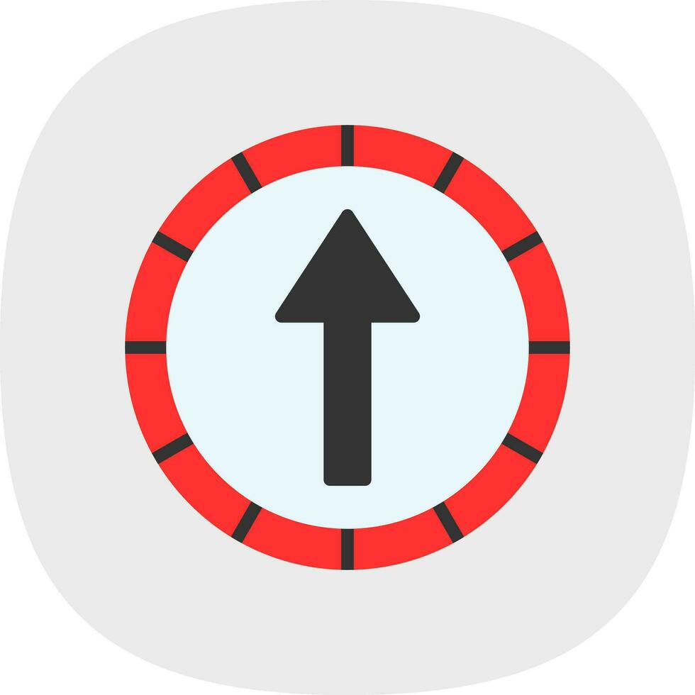 Ahead Only Vector Icon Design