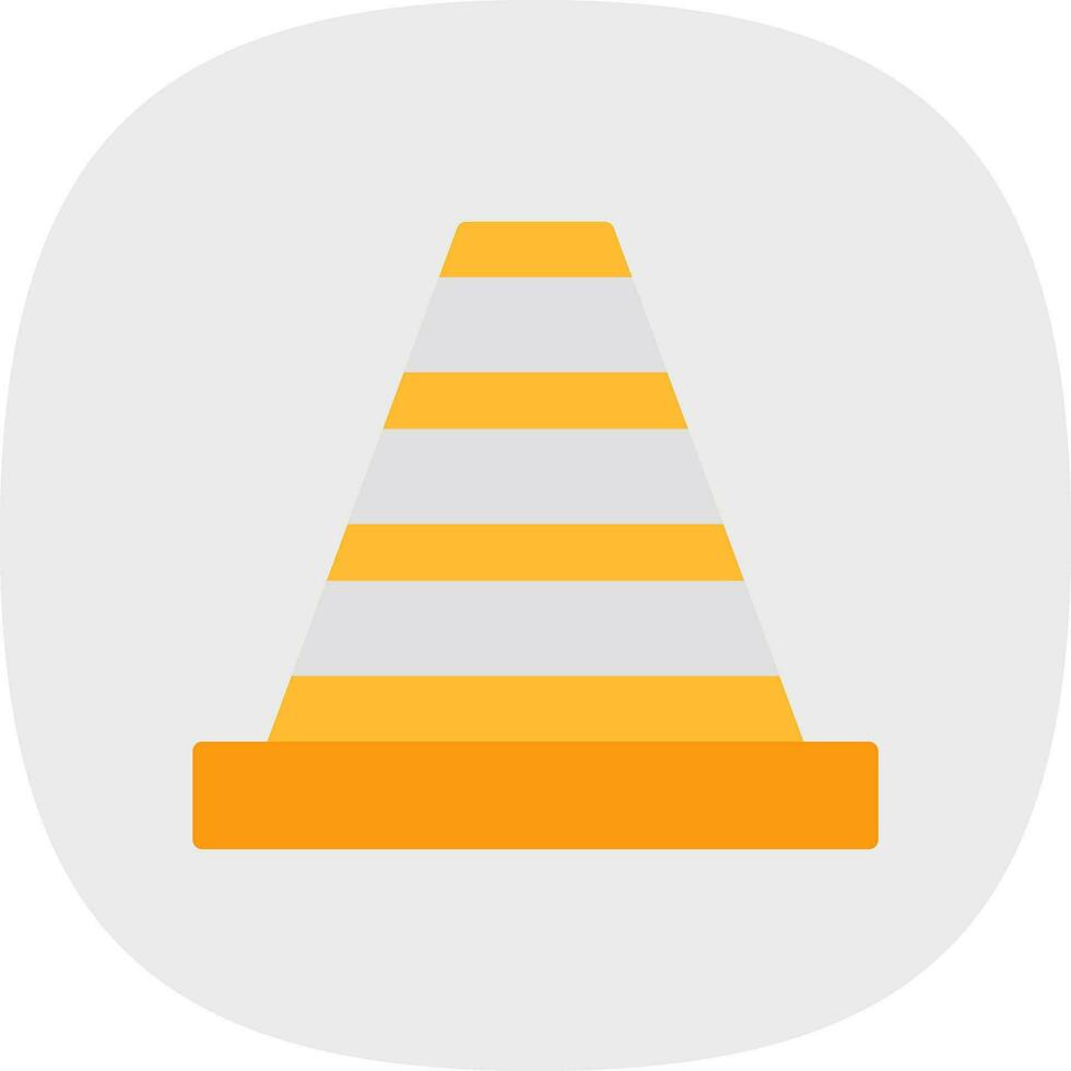 Traffic Cone Vector Icon Design