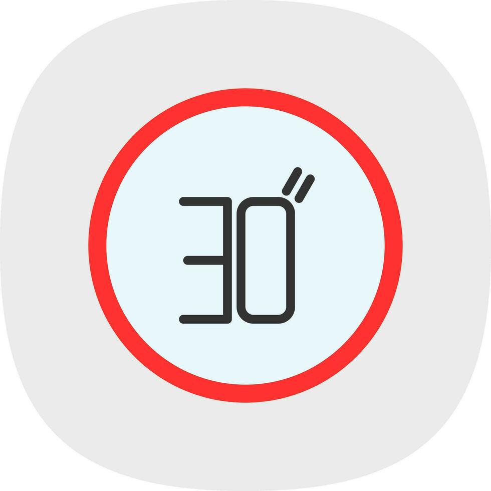 Speed Limit Vector Icon Design