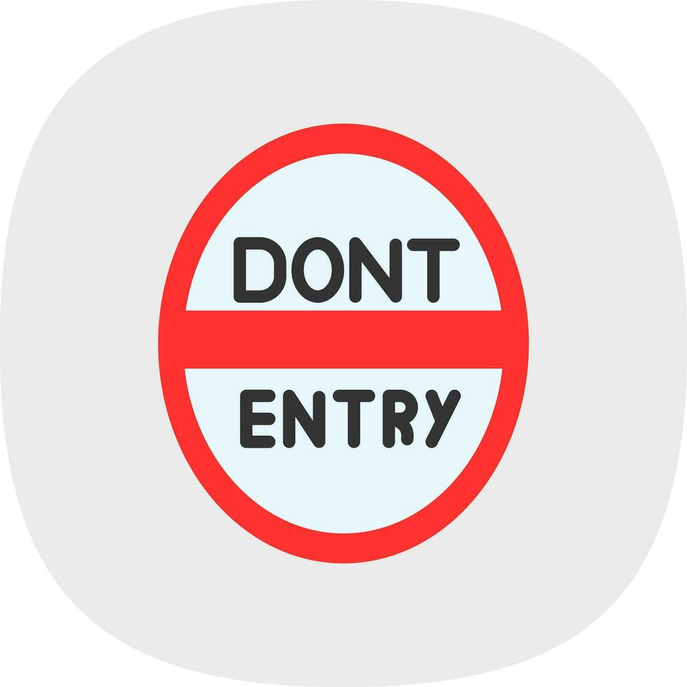 Do Not Enter Vector Icon Design