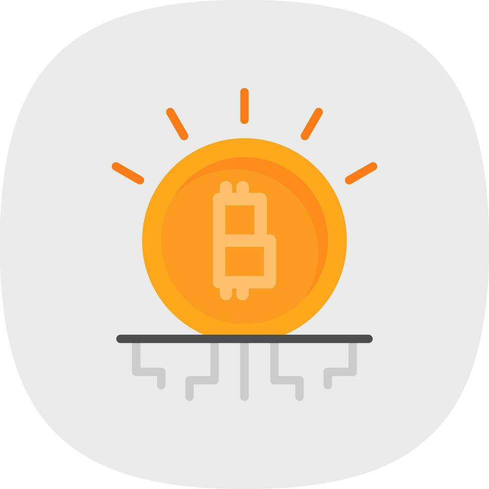 Bitcoin encryption Vector Icon Design