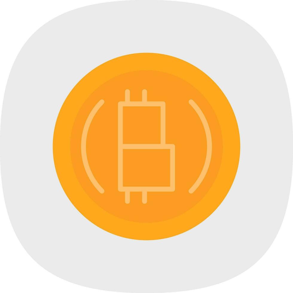 Bitcoin encryption Vector Icon Design