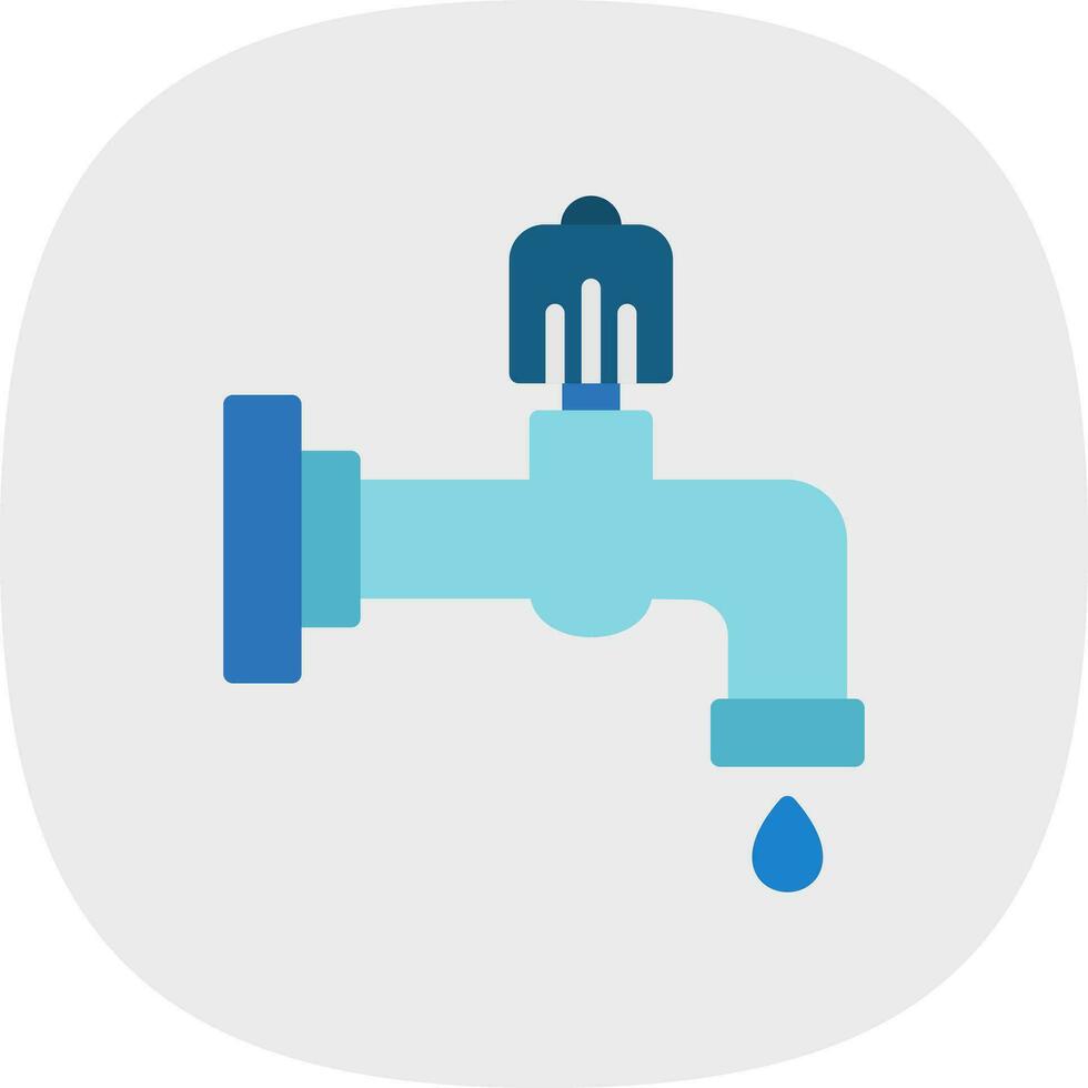 Water faucet Vector Icon Design